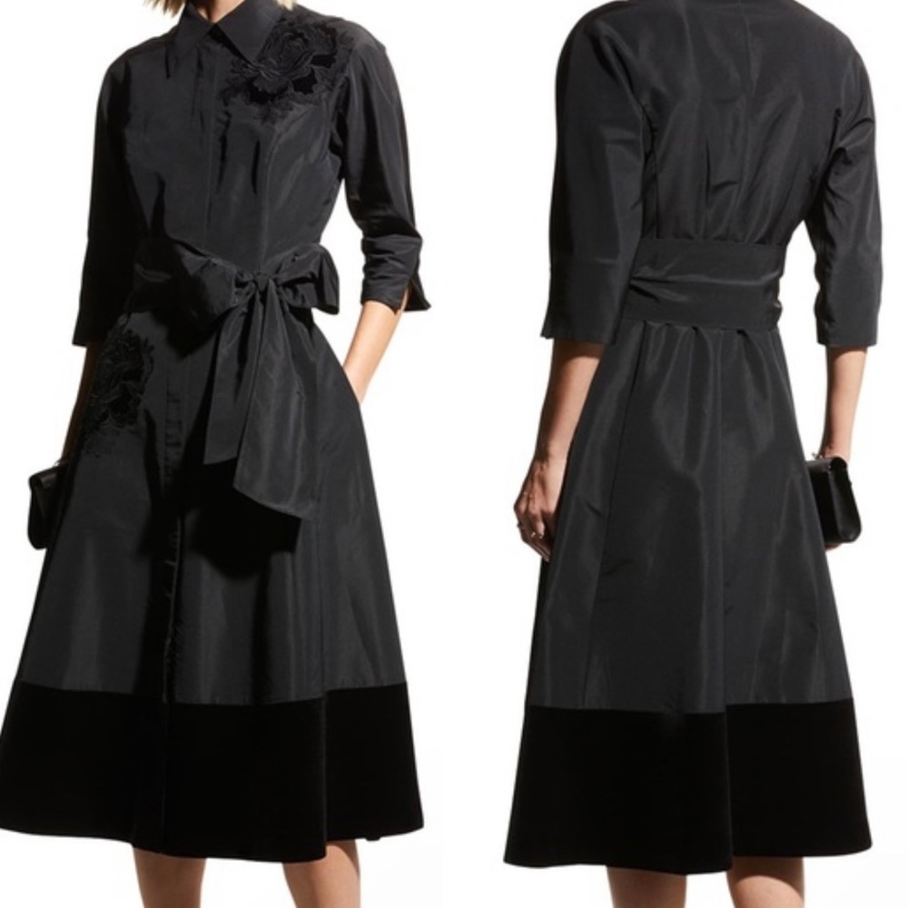 Teri Jon by Rickie Freeman
Taffeta & Velvet Shirtdress Size 20. Worn once.